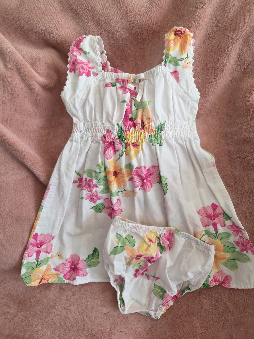 GAP White Floral Toddler Dress